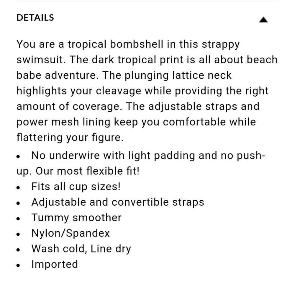 *SOLD* Sexy!! 1x Torrid Tropical Lattice Swimsuit - Picture 8 of 8